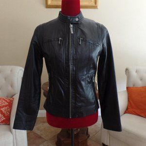 Michael Michael Kors Form Fitting leather jacket.